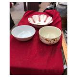 3 Kitchen Ware Mixing Serving Bowls