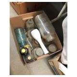 Antique Jar and Bottle Box Lot