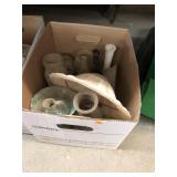 Vintage Vases, Light Fixture, Etc Lot