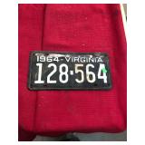 Matching Vintage  1964 Virginia License Plates