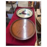 Watt Pottery Serving Platter and Lazy Susan