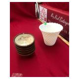 Vintage Soup Bowl and Hobnail Milk Glass
