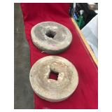 Two Antique Grind Stones
