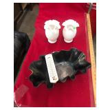 Hobnail Milk glass and Decor Platter