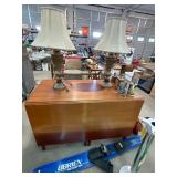 Antique Wooden Inlaid Drop Leaf Table