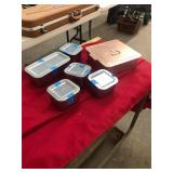 Vintage Mirror and Revere Metal Food Tins