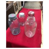 Four Atlas Mason Jars