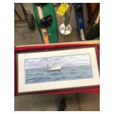 Ned Ewell Oyster Tonging Signed and Numbered Print