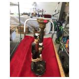 Vintage Drunk Hobo Chalkware Lamp and Ash Tray