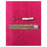 Vintage Advertising Promotional Ruler/ Screwdriver