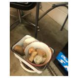 Enamel Buckets and Rocks
