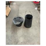 Two Vintage Coal Buckets