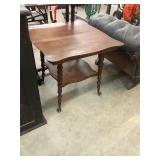 Antique Claw Glass Foot Table