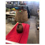 Vintage Lamp with Newspaper Cover