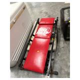 Big Red Creeper and Small Folding Table