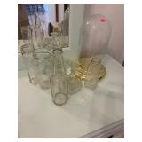 Bottles, Dome, Candle Holder Lot