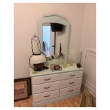 Painted Coastal Dresser with Mirror