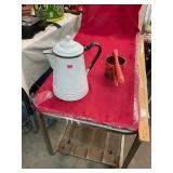 Vintage Metal Strainer & Tea Pot