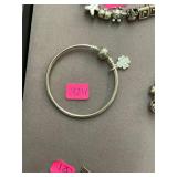 Sterling Pandora Charm Bracelet