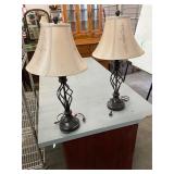 Pair of Lamps with Shades