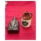 Vintage Leather Flask and Virginia Jug