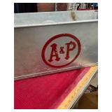 Large A&P Metal Store Display Advertising Bucket