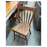 Antique 4 Wooden Table Chairs