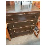 Vintage Wooden 4-Drawer Dresser