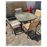 Glass Top Table and 4 Chairs
