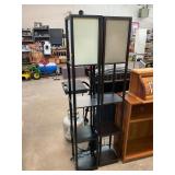 Pair of Floor Lamps with Shelves