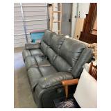 Grey Electric Reclining Leather Couch