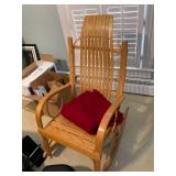 Handmade Amish Signed Oak Rocker