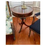 Barrel Table with Drawer