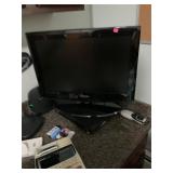 Samsung Monitor, Desk Light, and Adding Machine