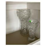 2 Crystal Vases