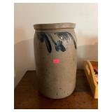 Antique Cobalt Salt Glazed Crock