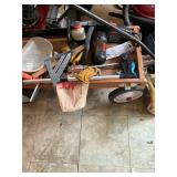 Wagon and Electric Chainsaw