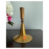 Pair of Brass Trumpet Candle Holders