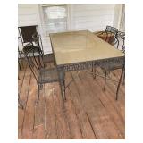 Vintage Iron Patio Table and 4 Chairs