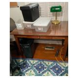 Single Drawer Glass Top Desk