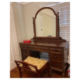 Antique Dressing Table and Bench