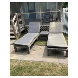 2 Chase Lounges with Table