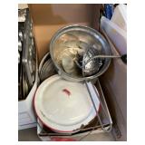 Enamel  Kitchenware Box Lot