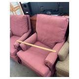 Pair of Cushioned Sitting Club Chairs