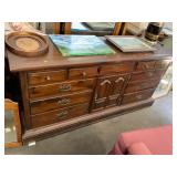 Large Vintage Ethan Allen  Wooden Dresser Mirror