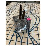 Glass Inkwell & Pens Lot