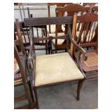 Vintage Set of 5 Wooden Dining Chairs