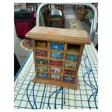 Wooden Cabinet with Ceramic Drawers