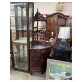 Antique East Asian RoseWood Corner Cabinet