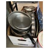Pots and Pans Kitchenware Box Lot